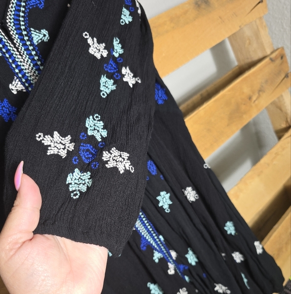 Free People Black Floral Dress Size:S - Picture 3 of 10